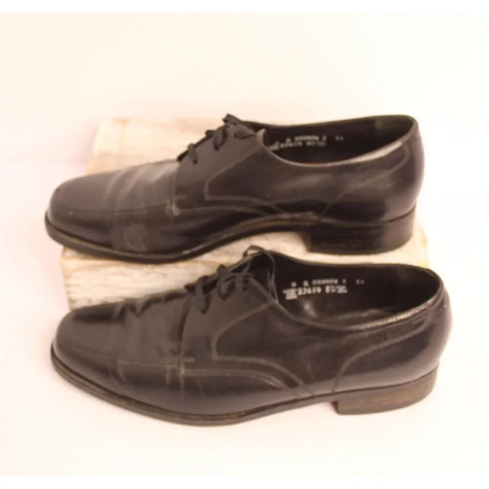 Florsheim Dress Shoes Men's 9D Black Leather Classic‎ Lace Up Modern Y2K #23614